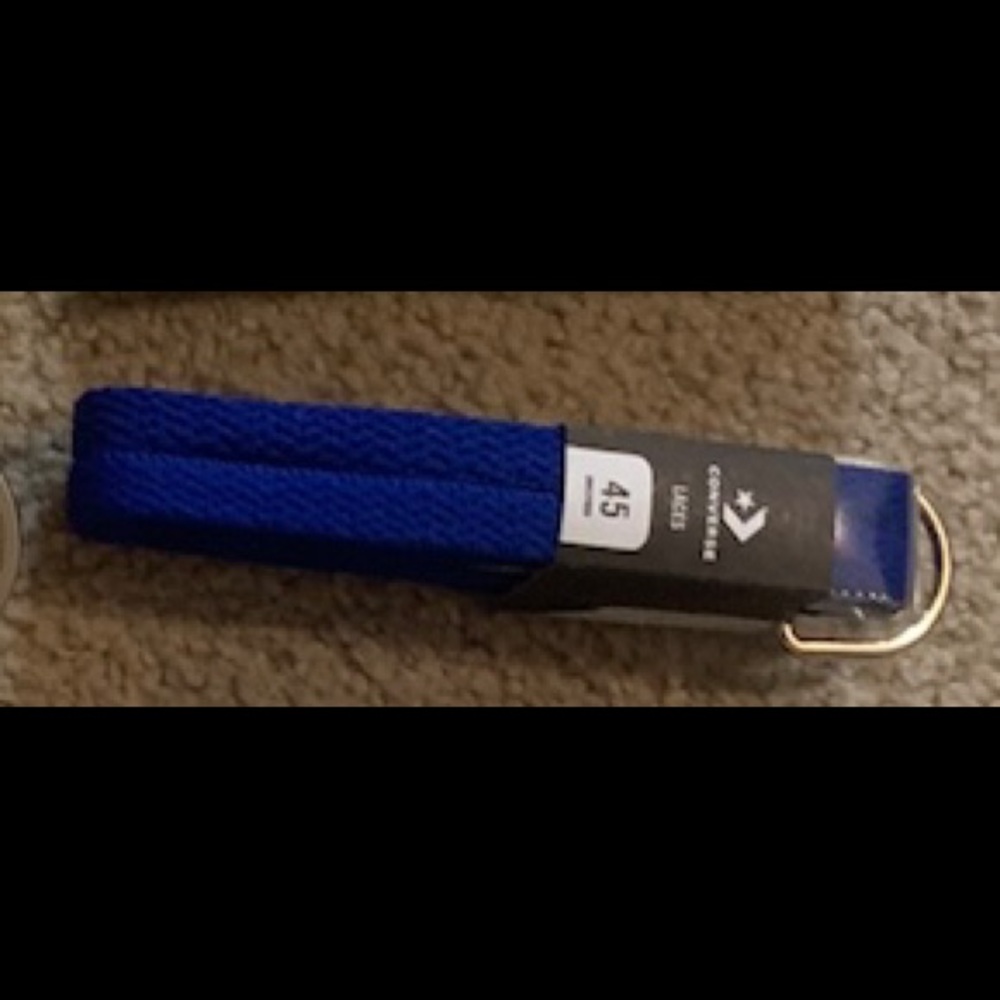 Blue Converse laces
